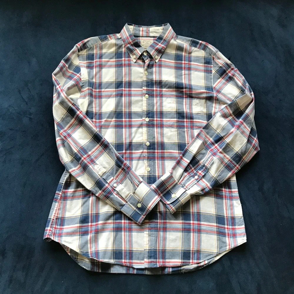 J. Crew Summer Plaid Button‎ Down Shirt
